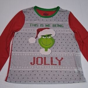 Festive Grinch Long Sleeve Tee for Kids